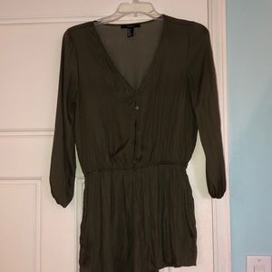Army green romper